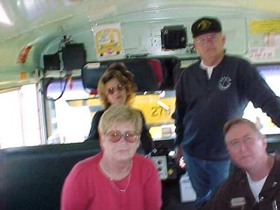 Eddie with his School Bus driving friends in 2001 Barty with red blouse song with Buddy Holley in her early years